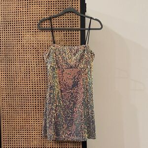 Urban Outfitters Iridescent Sequin Mini Dress